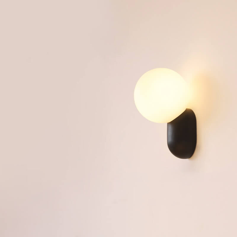 Contemporary Glass Globe Wall Light | 1-Light