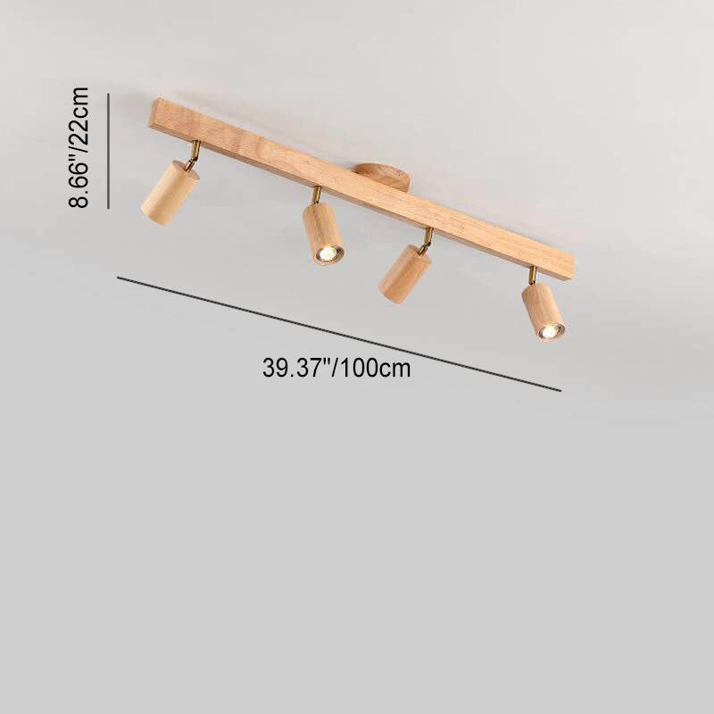 Japandi-Style Wooden LED Semi-Flush Mount Ceiling Light |2 Light