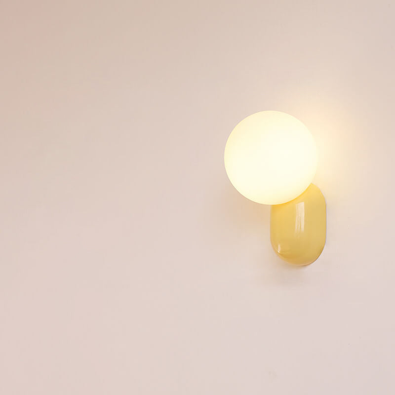 Contemporary Glass Globe Wall Light | 1-Light