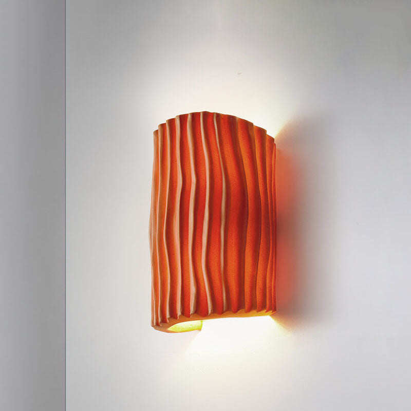 Scandinavian Textured Half-Cylinder LED Wall Light | 2-Light