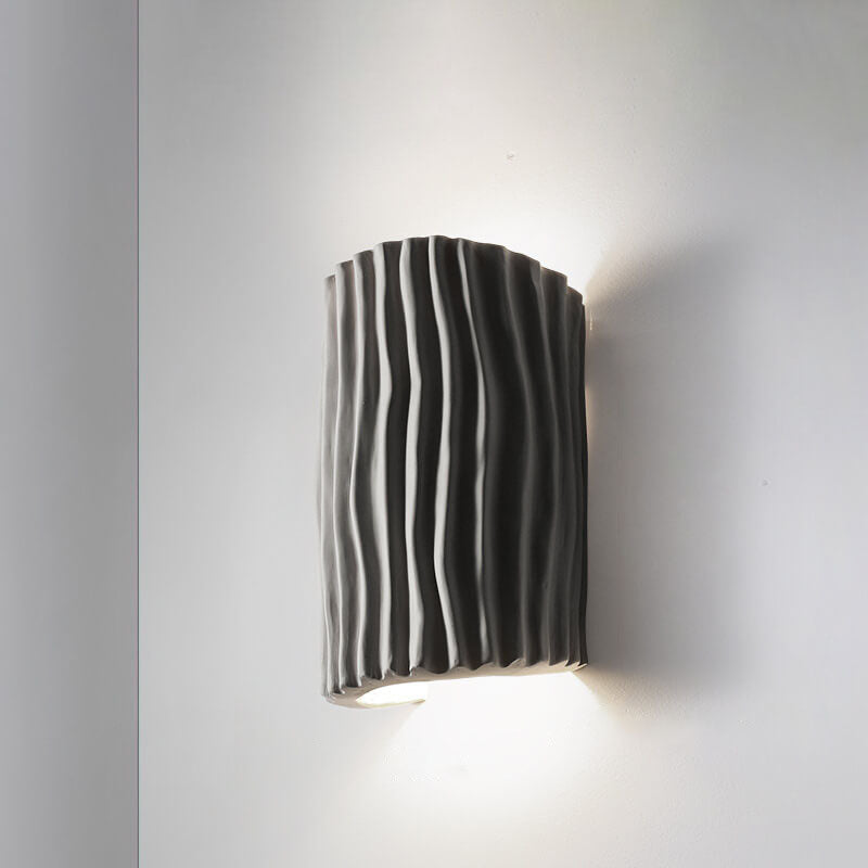 Scandinavian Textured Half-Cylinder LED Wall Light | 2-Light