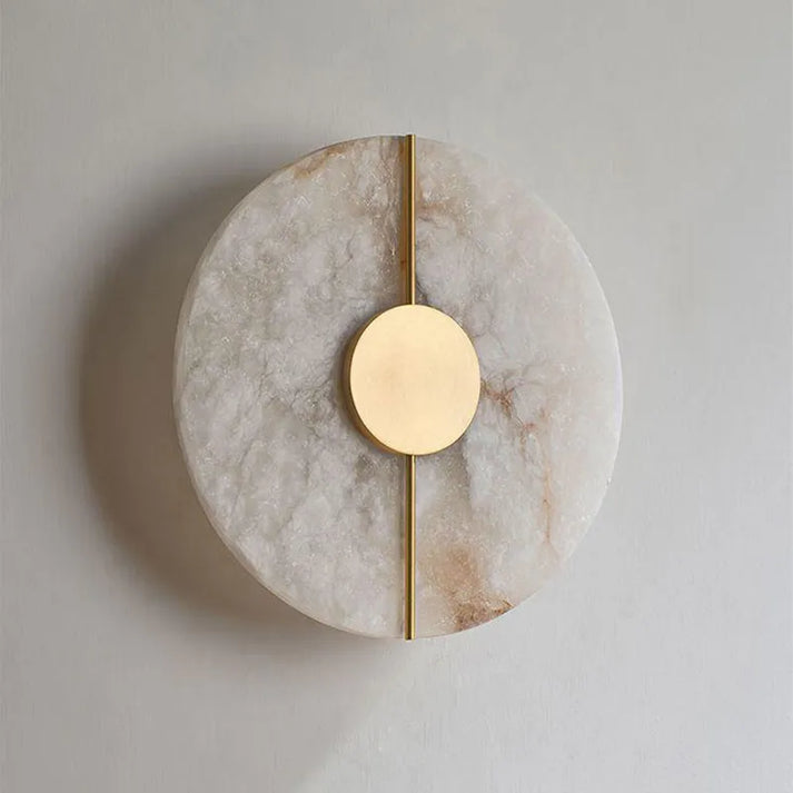 Modern Scandinavian Marble Round Wall Sconce LED 1-Light
