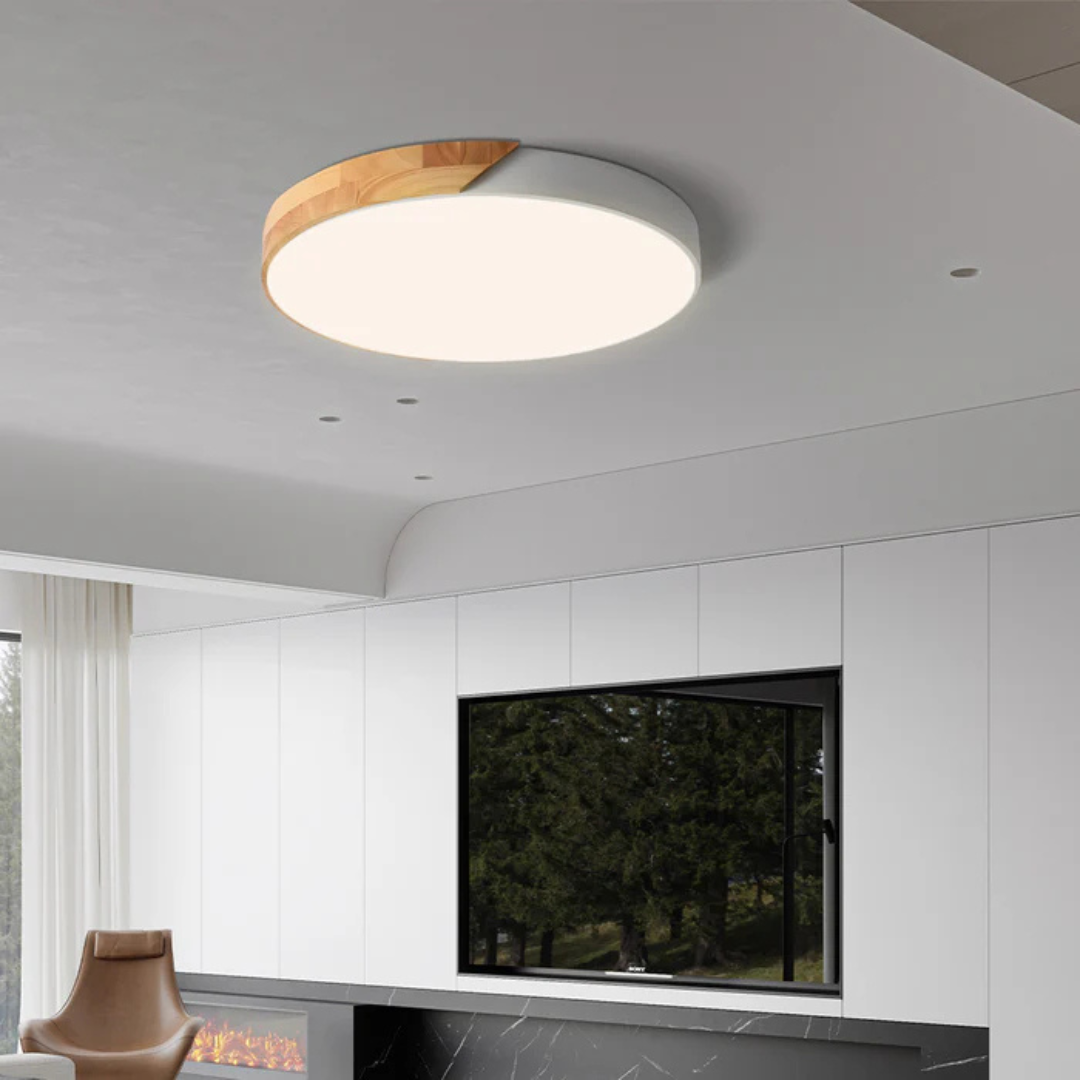 Scandinavian Wood Ceiling Light 1-Light