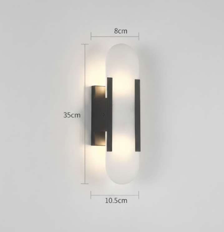 Scandinavian Alabaster Marble Wall Sconce LED 1-Light