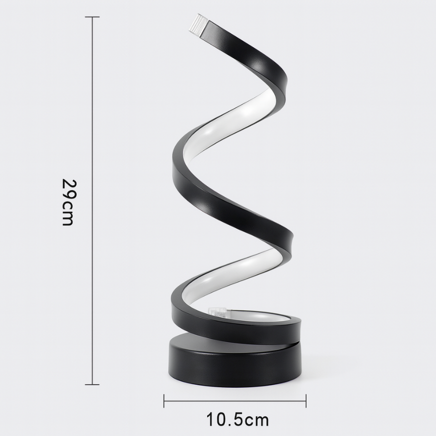 Contemporary Spiral LED Table Lamp 1-Light