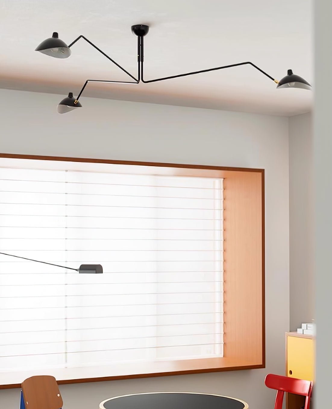 Contemporary Metal Pivot Shades Ceiling Light 3-Light
