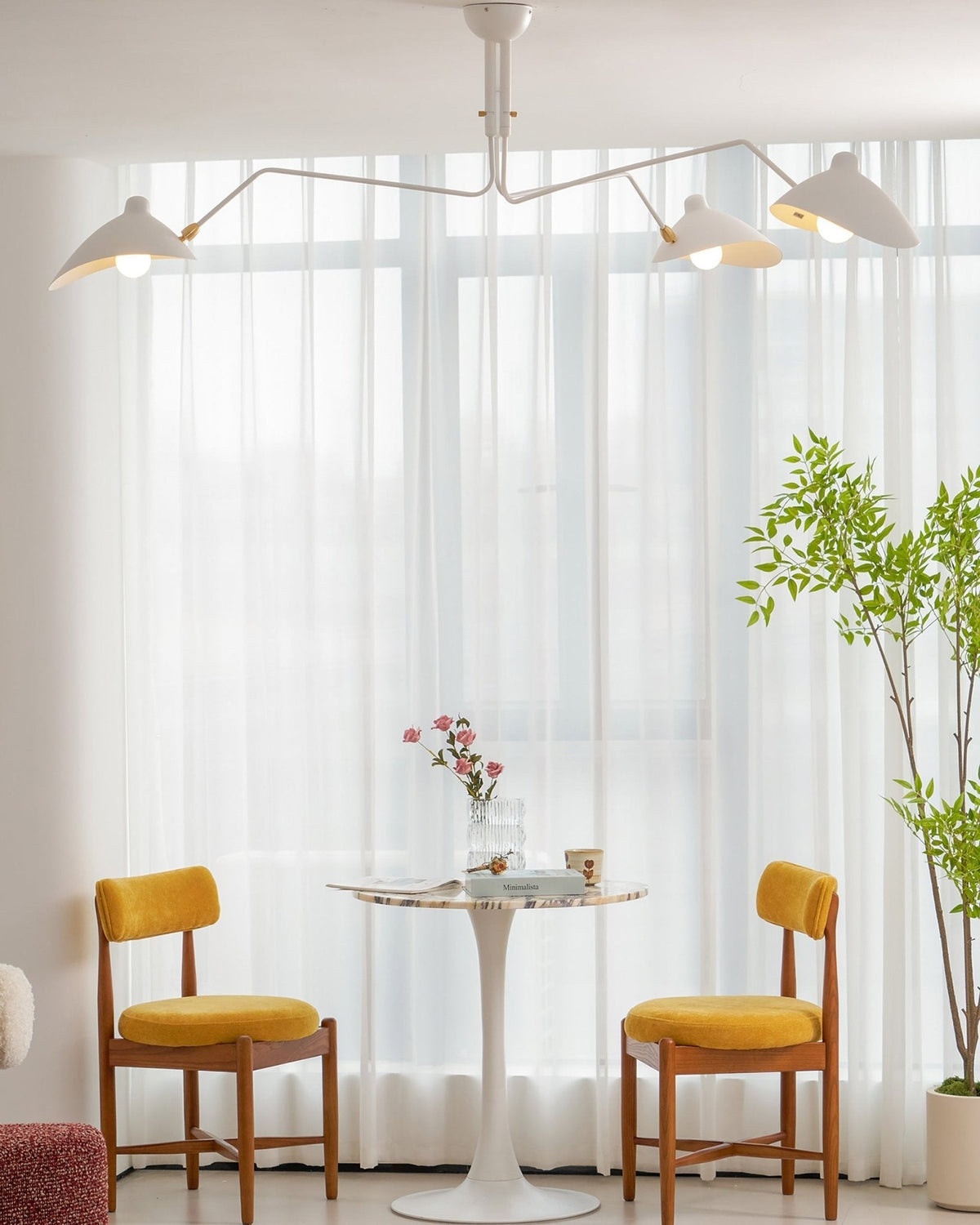 Contemporary Metal Pivot Shades Ceiling Light 3-Light