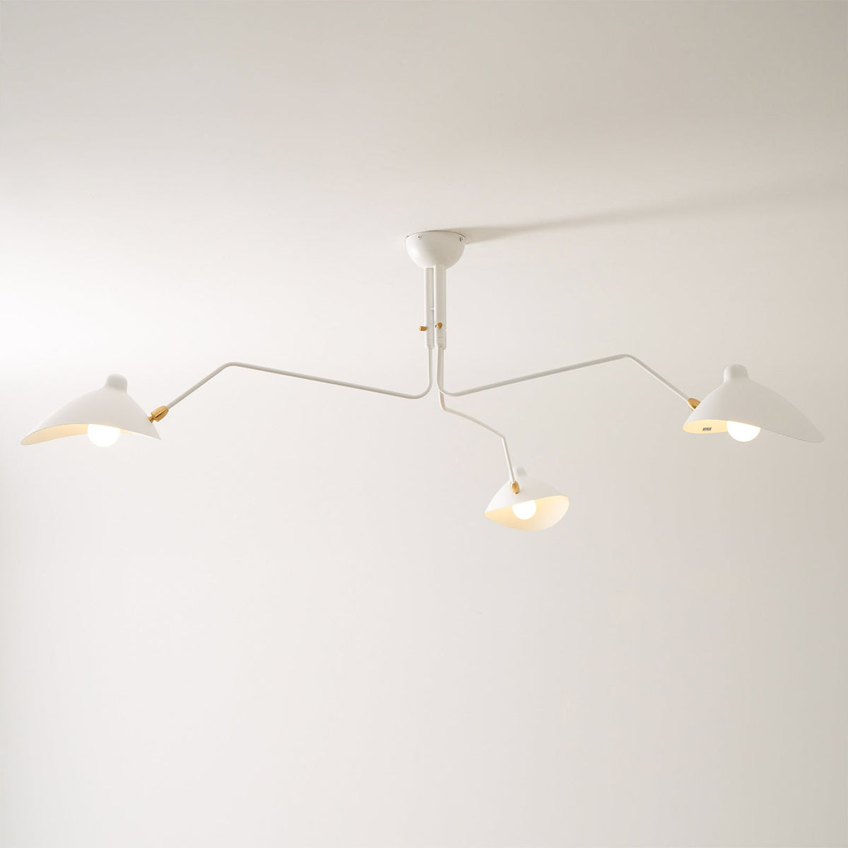 Contemporary Metal Pivot Shades Ceiling Light 3-Light