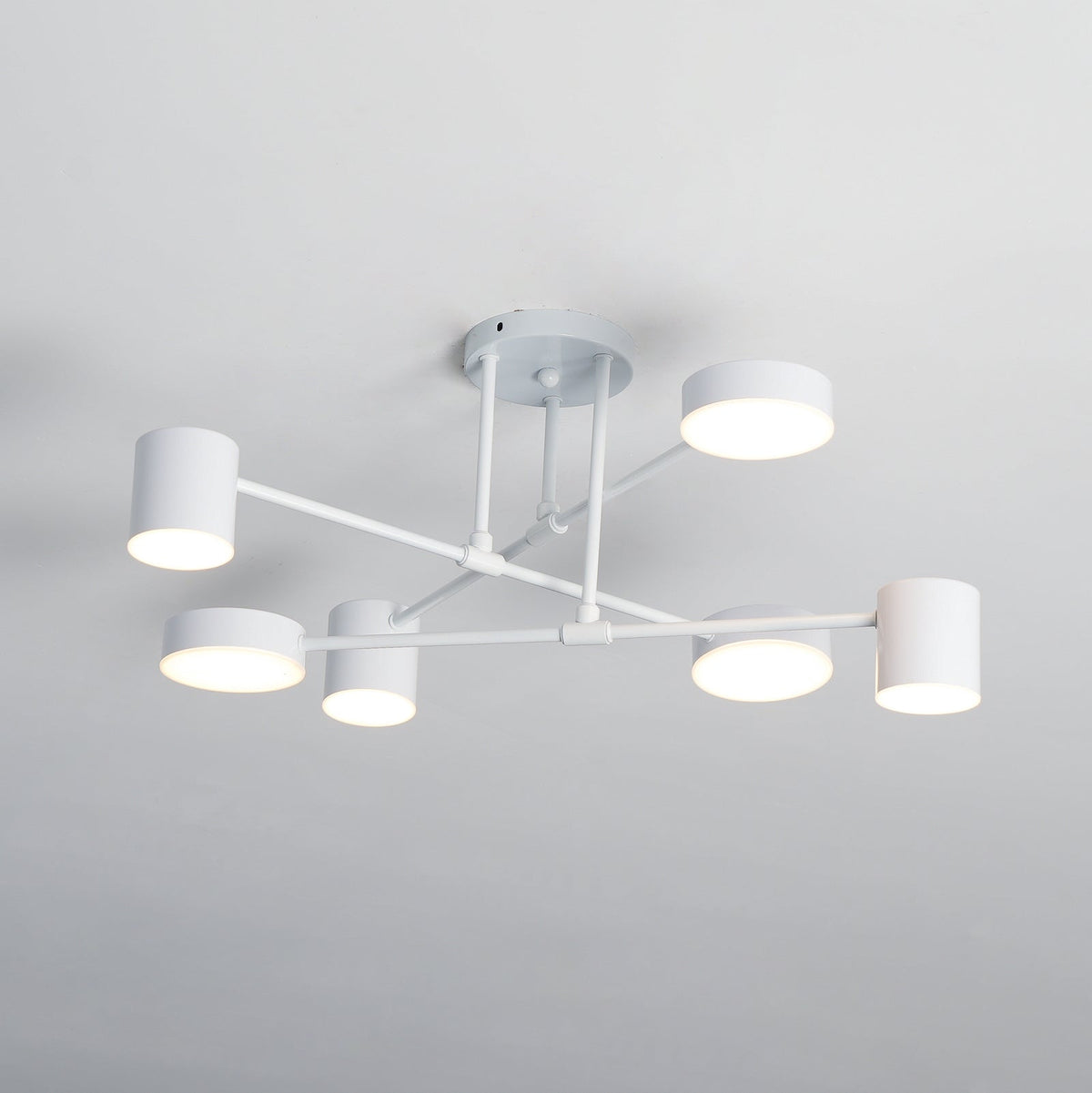 Contemporary Brass Globe LED Sputnik Ceiling Light 6-Light