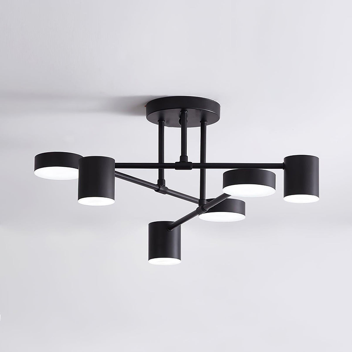 Contemporary Brass Globe LED Sputnik Ceiling Light 6-Light