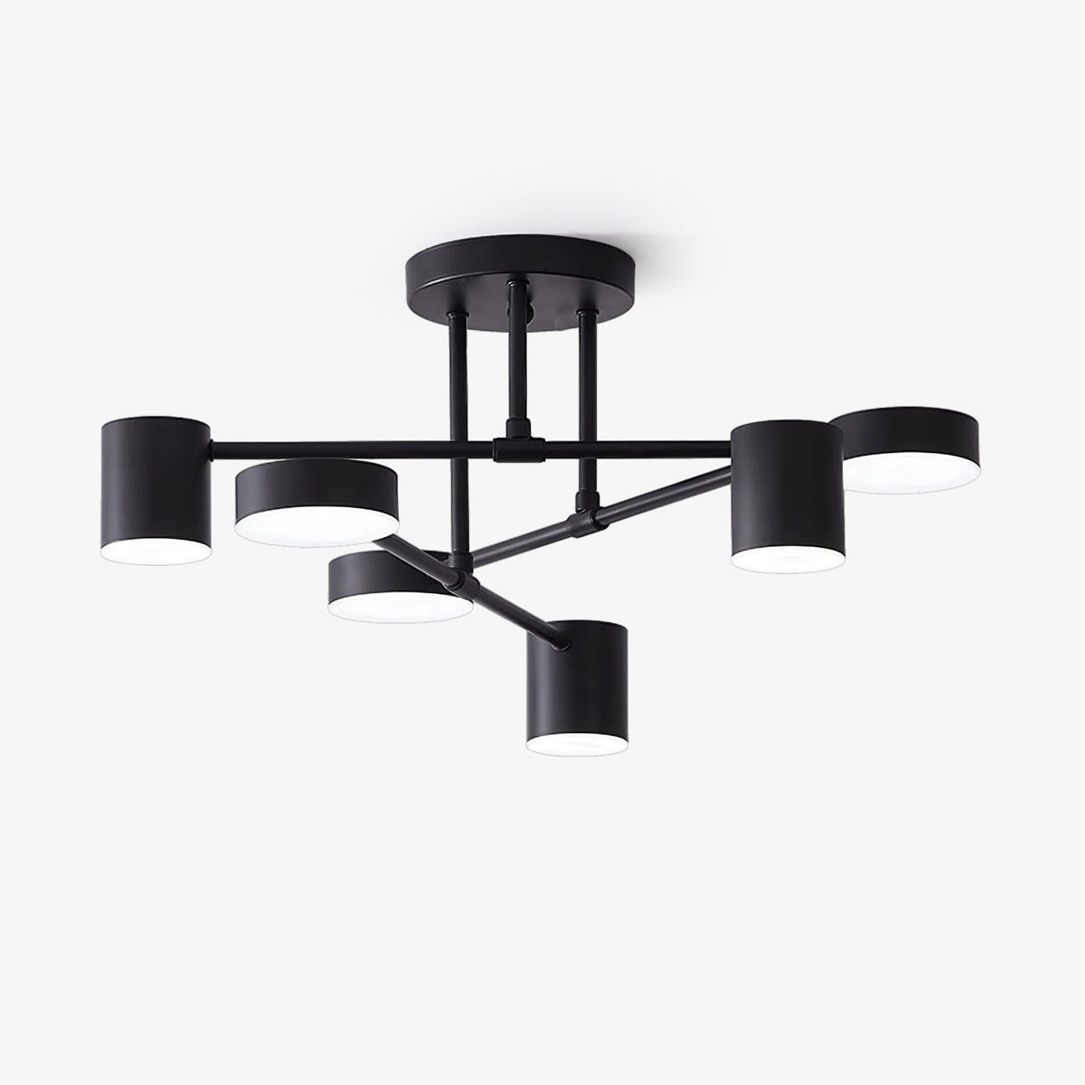 Contemporary Brass Globe LED Sputnik Ceiling Light 6-Light