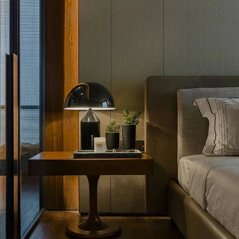 Scandinavian Brass Dome LED Table Lamp 3-Light