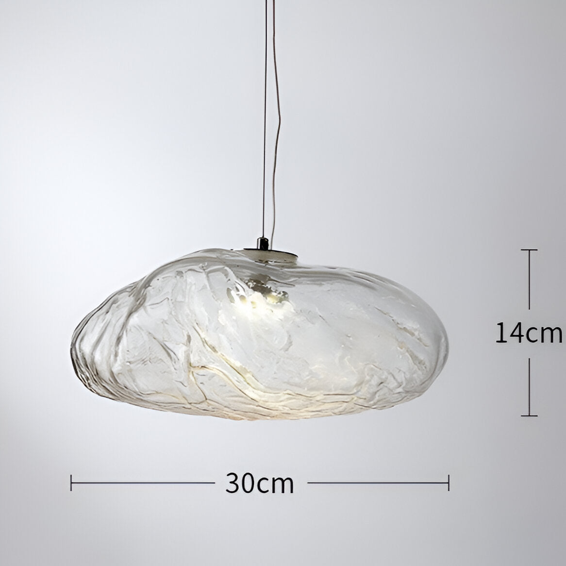 Minimalist Glass Adjustable Cable Pendant Light 1-Light