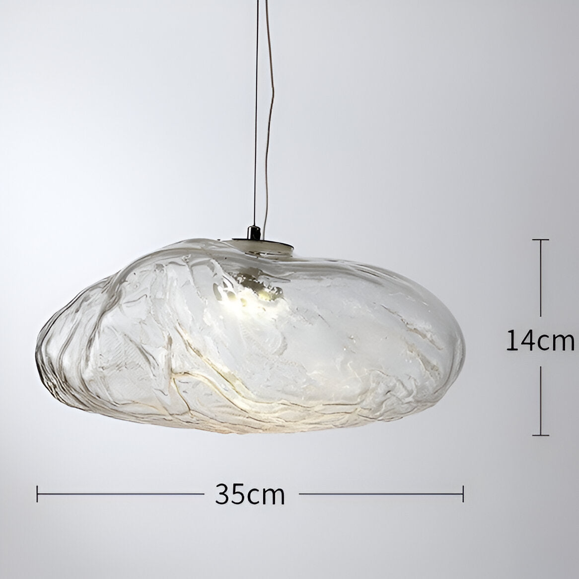 Minimalist Glass Adjustable Cable Pendant Light 1-Light