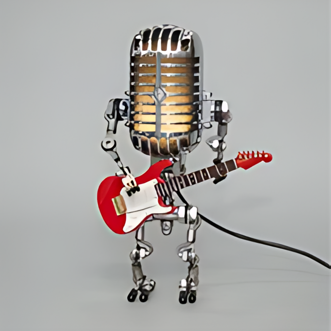 Unique Robot Table Lamp with Adjustable LED Light for Living Room and Desk...