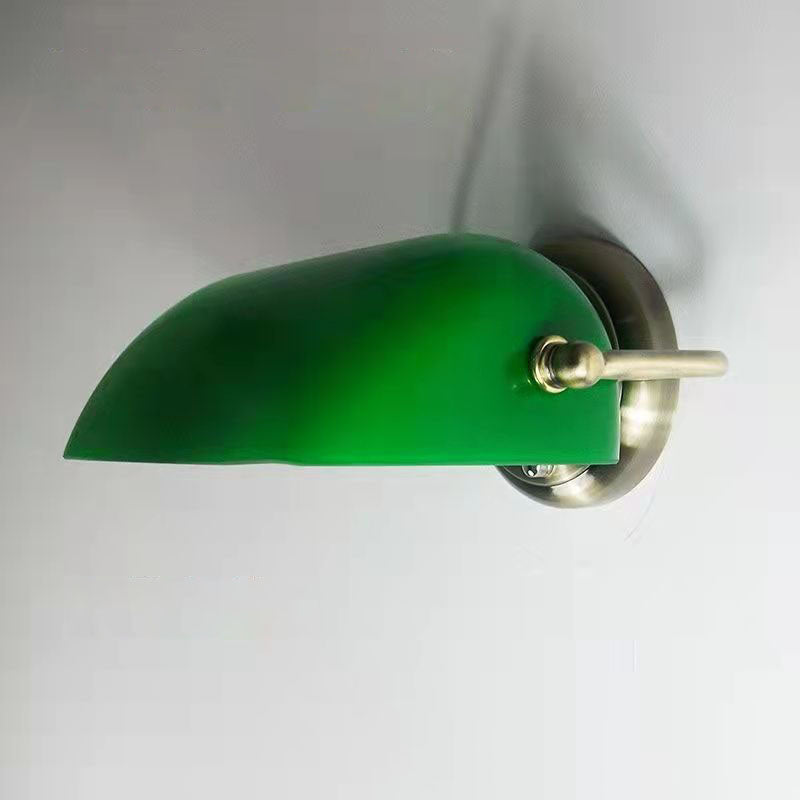 Retro Glass Half Moon Wall Sconce Lamp 1-Light