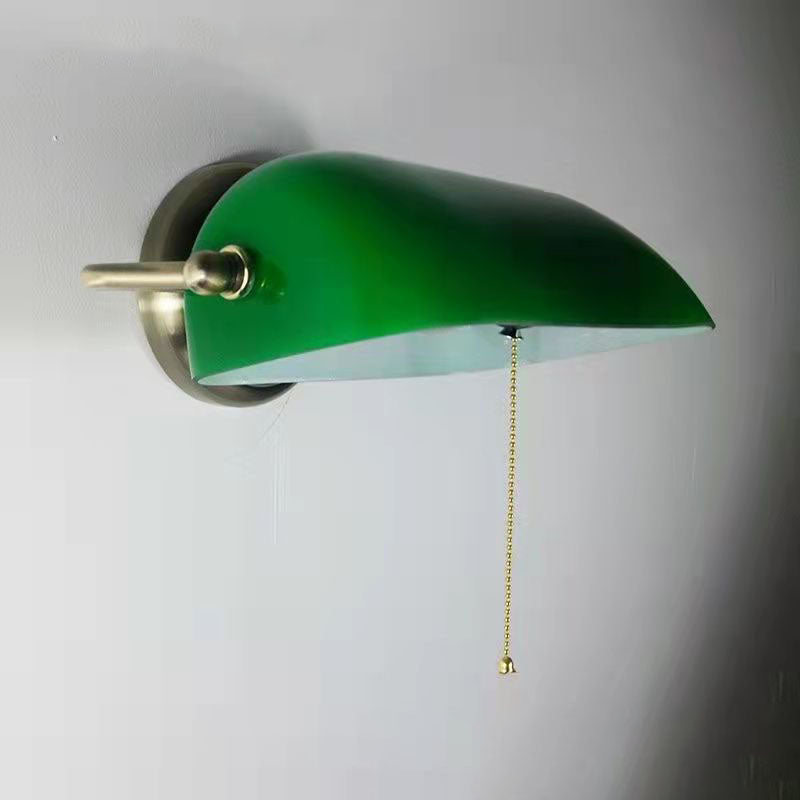 Retro Glass Half Moon Wall Sconce Lamp 1-Light