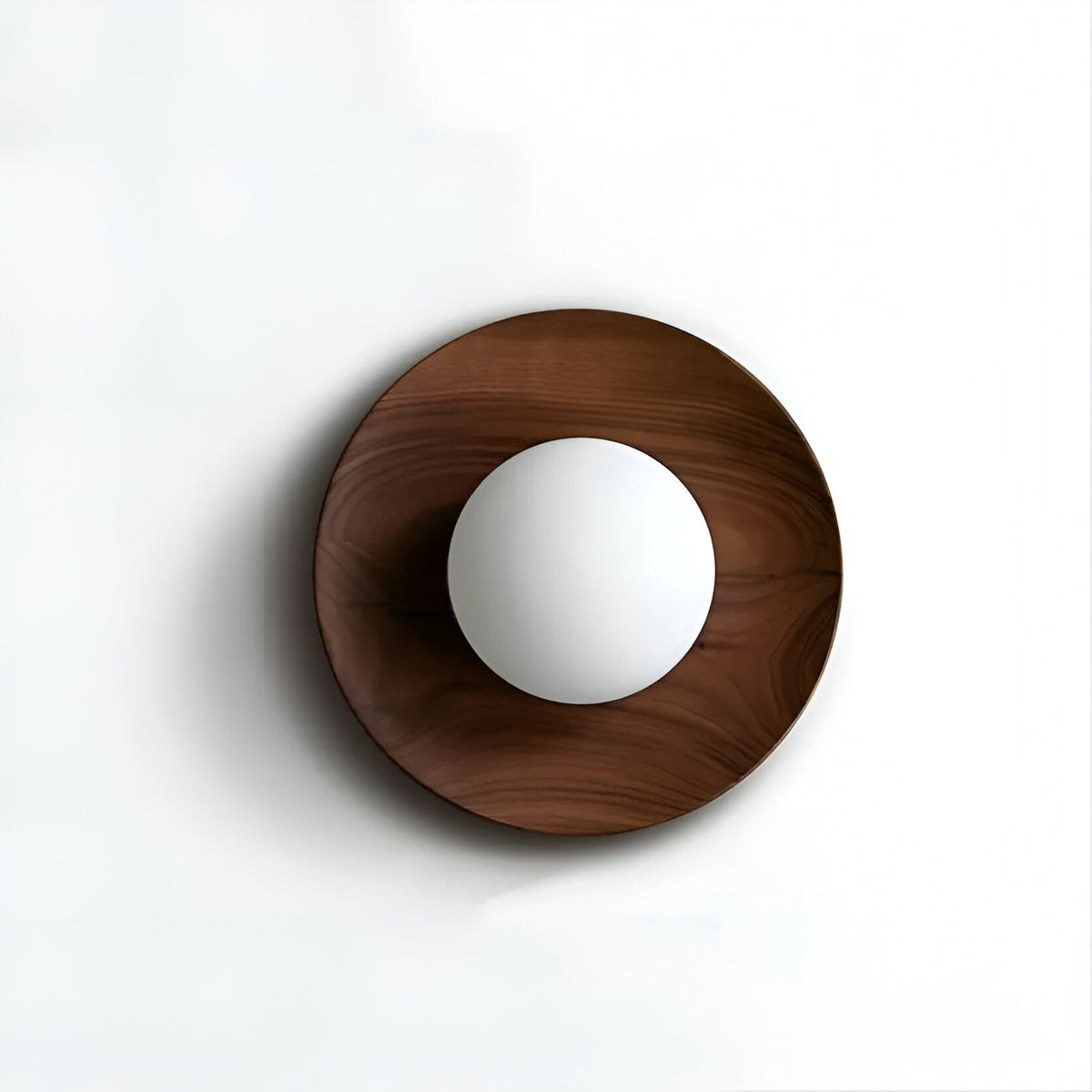 Nordic Wood Globe Shade Wall Light 1-Light