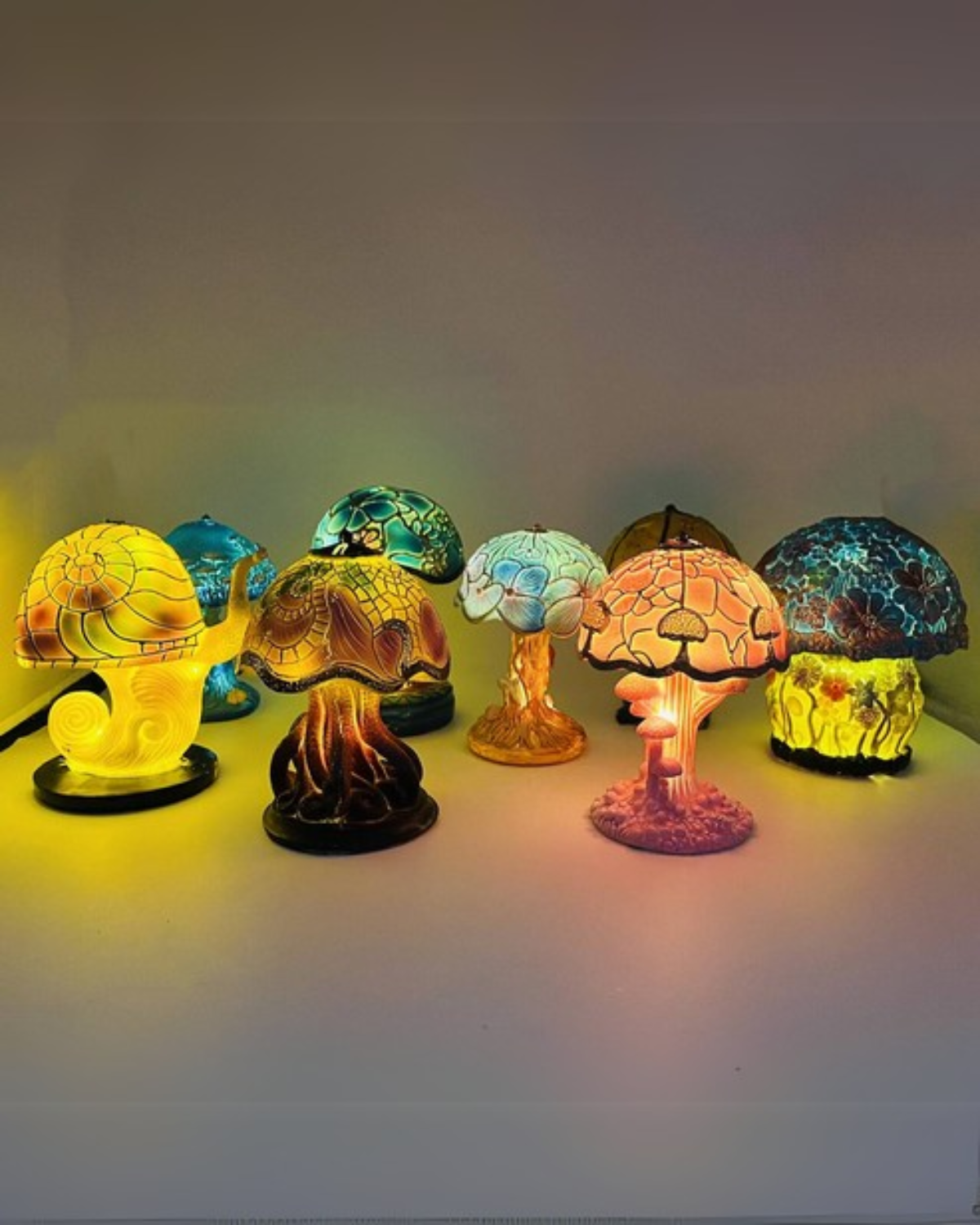 Vintage Mushroom Table Lamp LED 1-Light