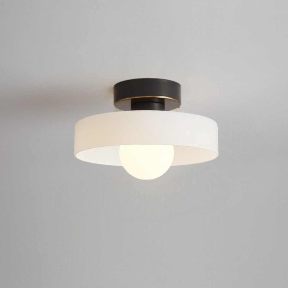 Ceiling Light LED Round Shade Exposed Bulb For Hallway