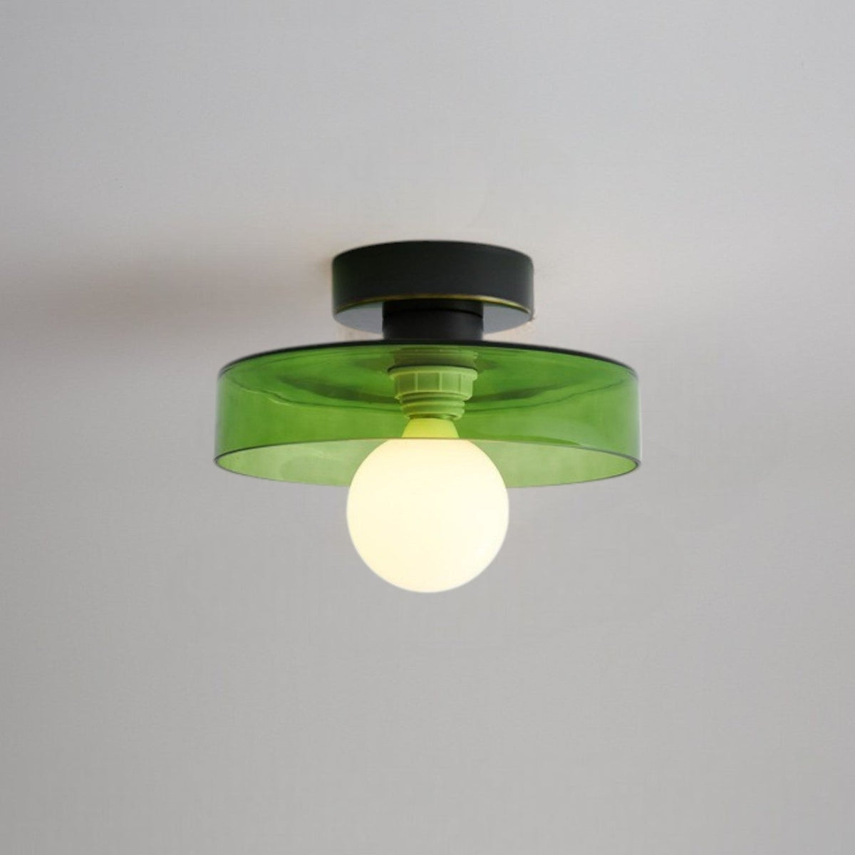 Ceiling Light LED Round Shade Exposed Bulb For Hallway