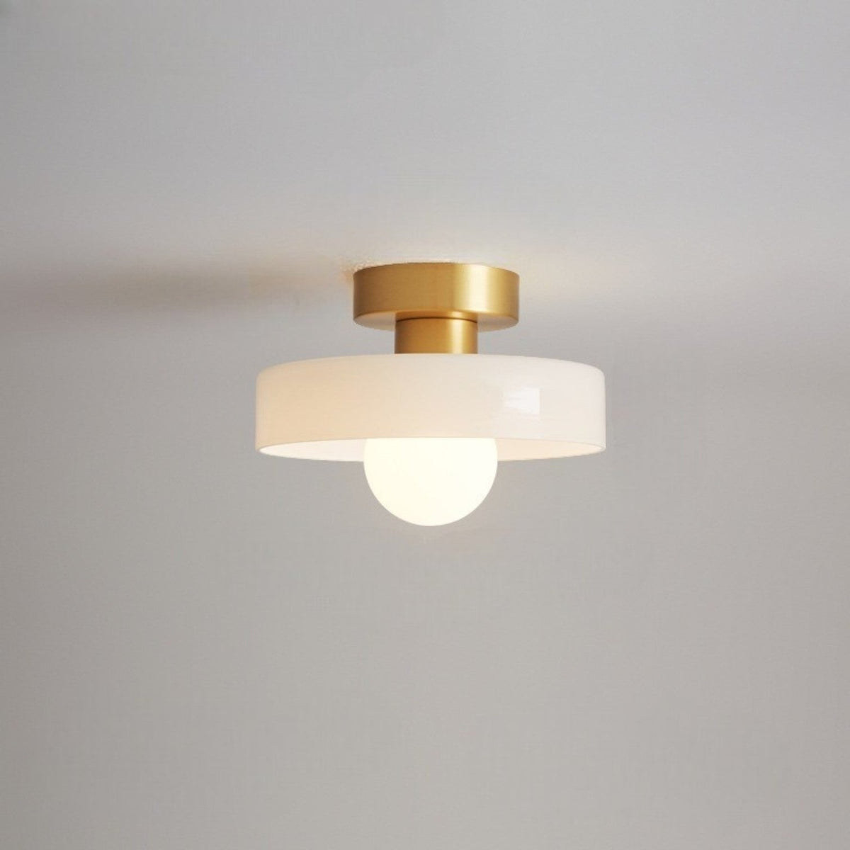 Ceiling Light LED Round Shade Exposed Bulb For Hallway