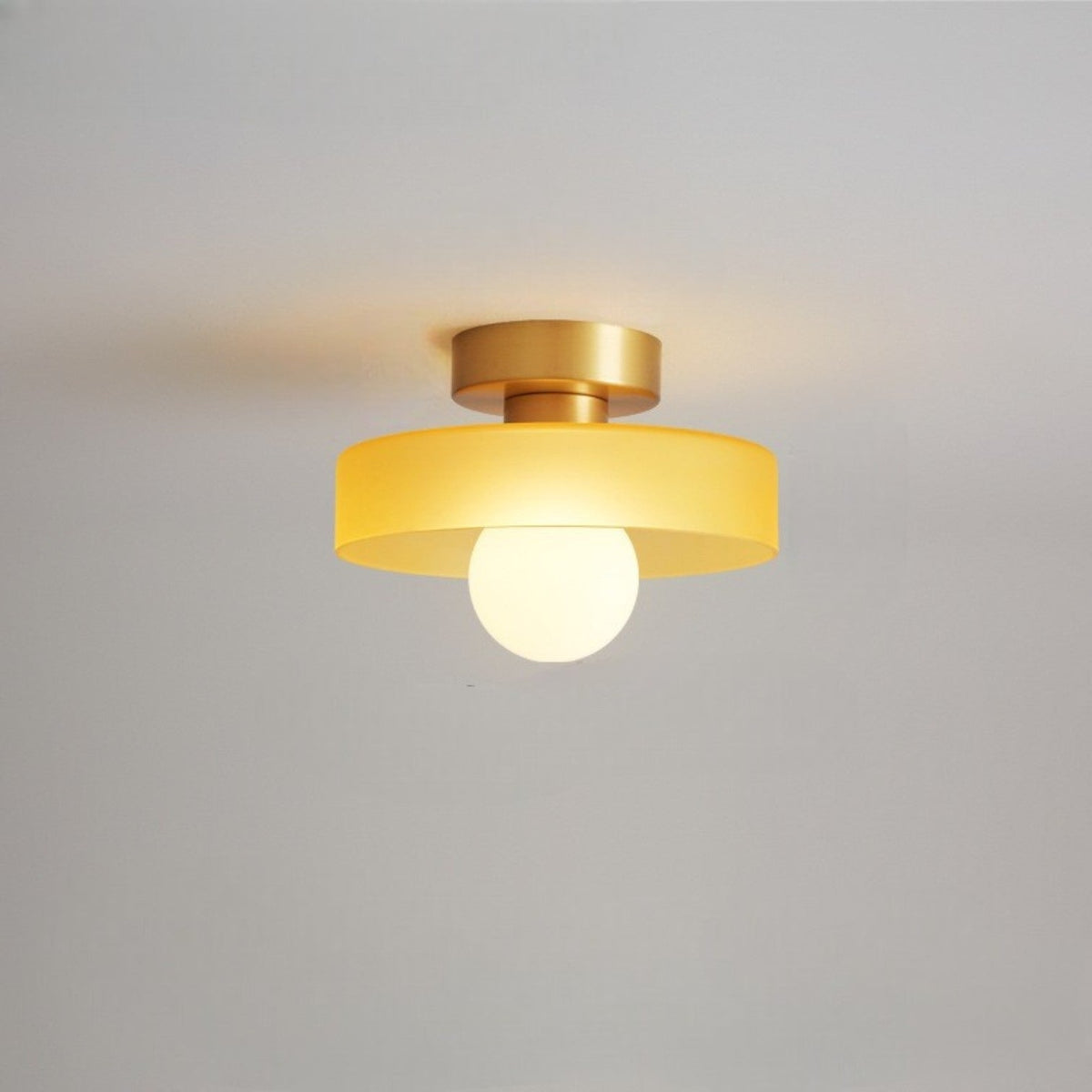 Ceiling Light LED Round Shade Exposed Bulb For Hallway