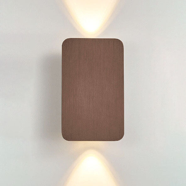 Scandinavian Minimalist Glass Rectangular LED Wall Sconce Light 2-light