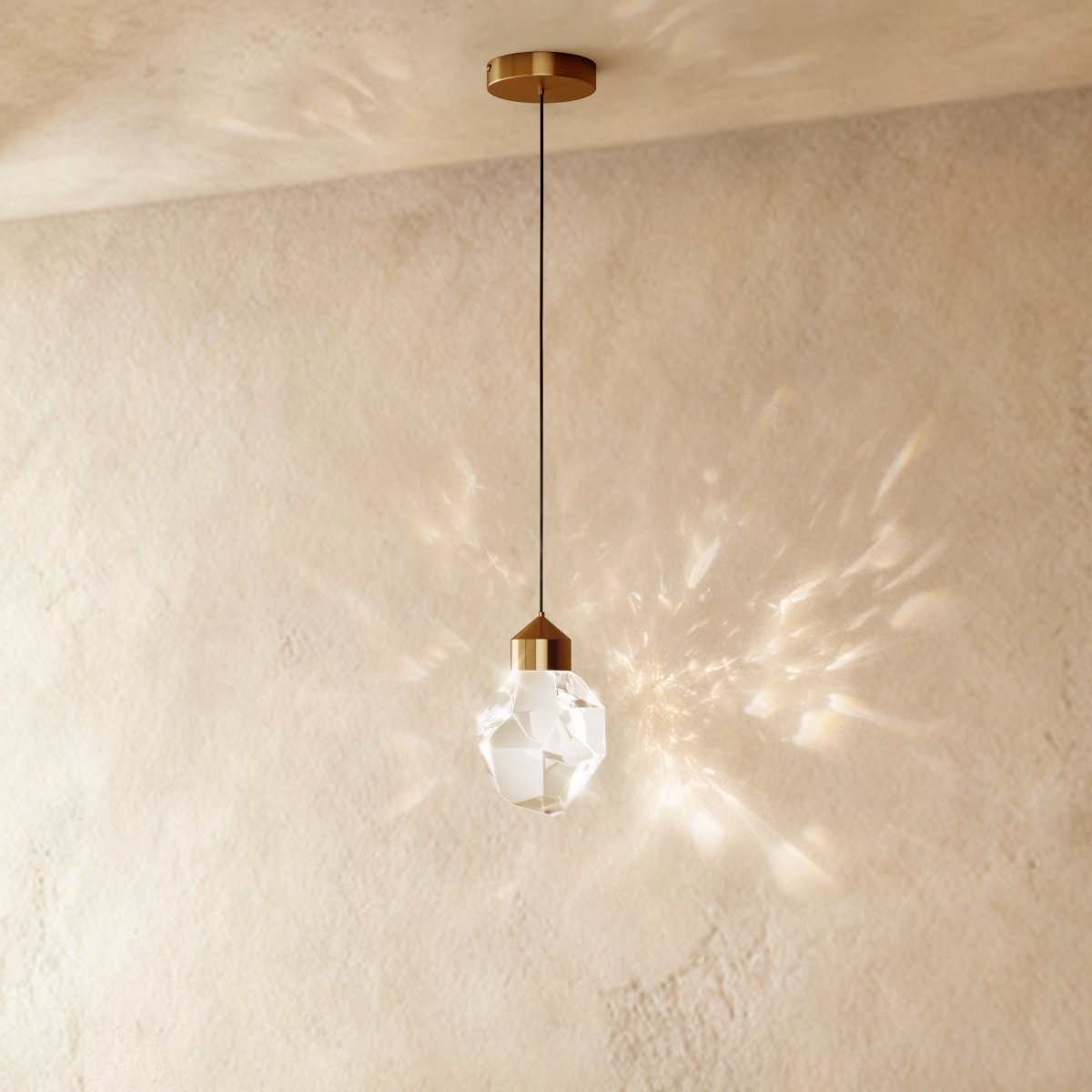Contemporary Aluminium Aluminium Frame Pendant Light 1-Light