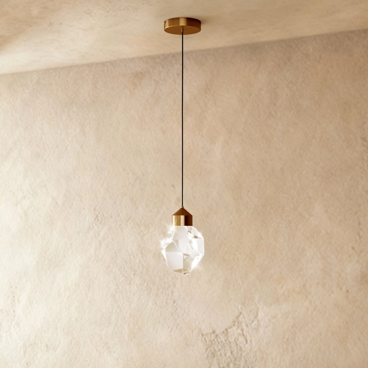 Contemporary Aluminium Aluminium Frame Pendant Light 1-Light