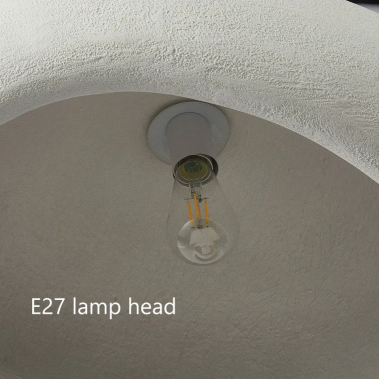 Wabi-Sabi Polystyrene Spherical Dome Pendant Light 1-Light