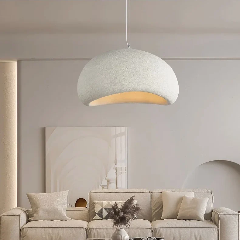 Wabi-Sabi Polystyrene Spherical Dome Pendant Light 1-Light