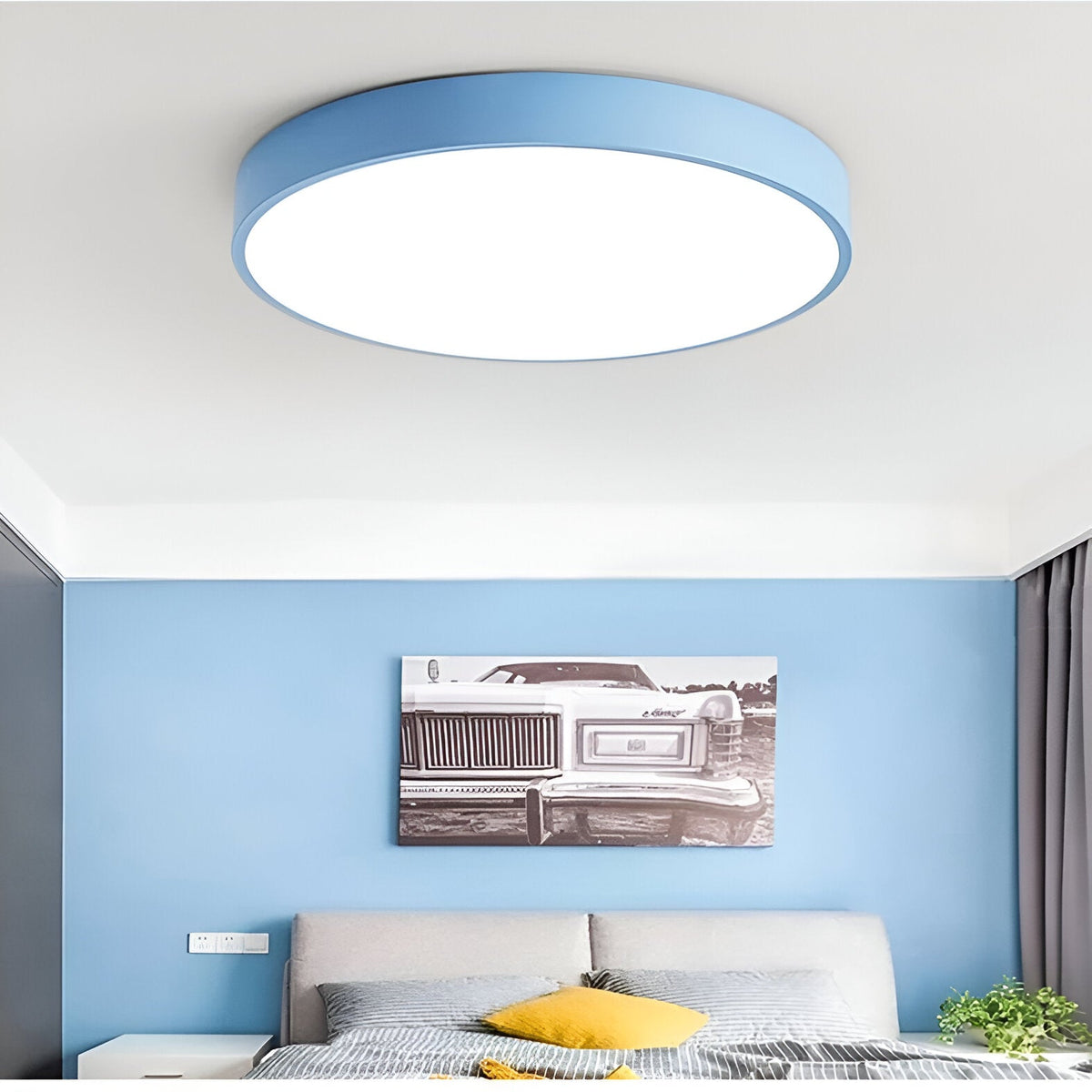 Contemporary Iron Minimal Frame Ceiling Light 1-Light