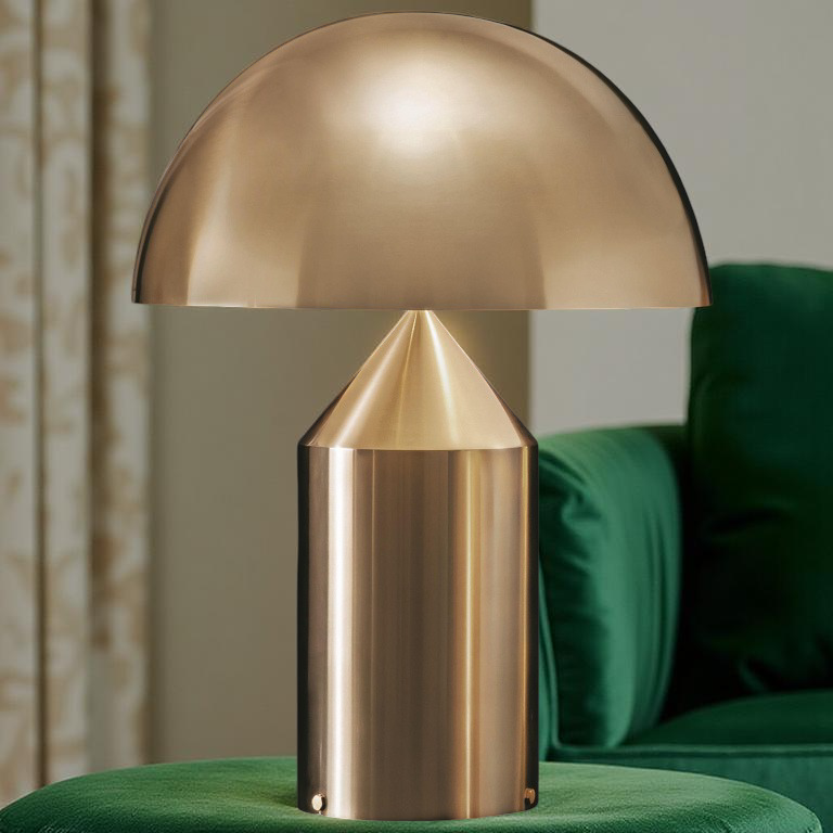 Scandinavian Brass Dome LED Table Lamp 3-Light