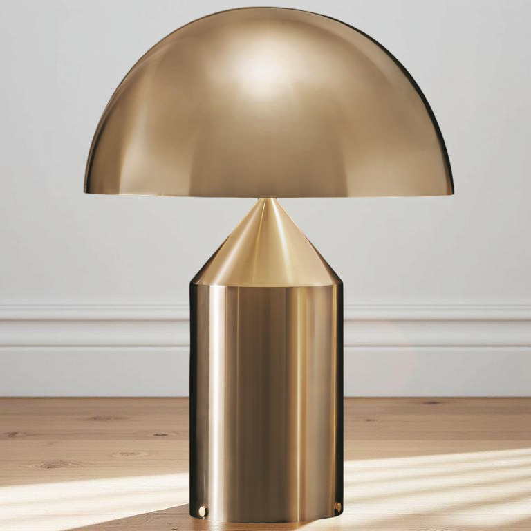Scandinavian Brass Dome LED Table Lamp 3-Light
