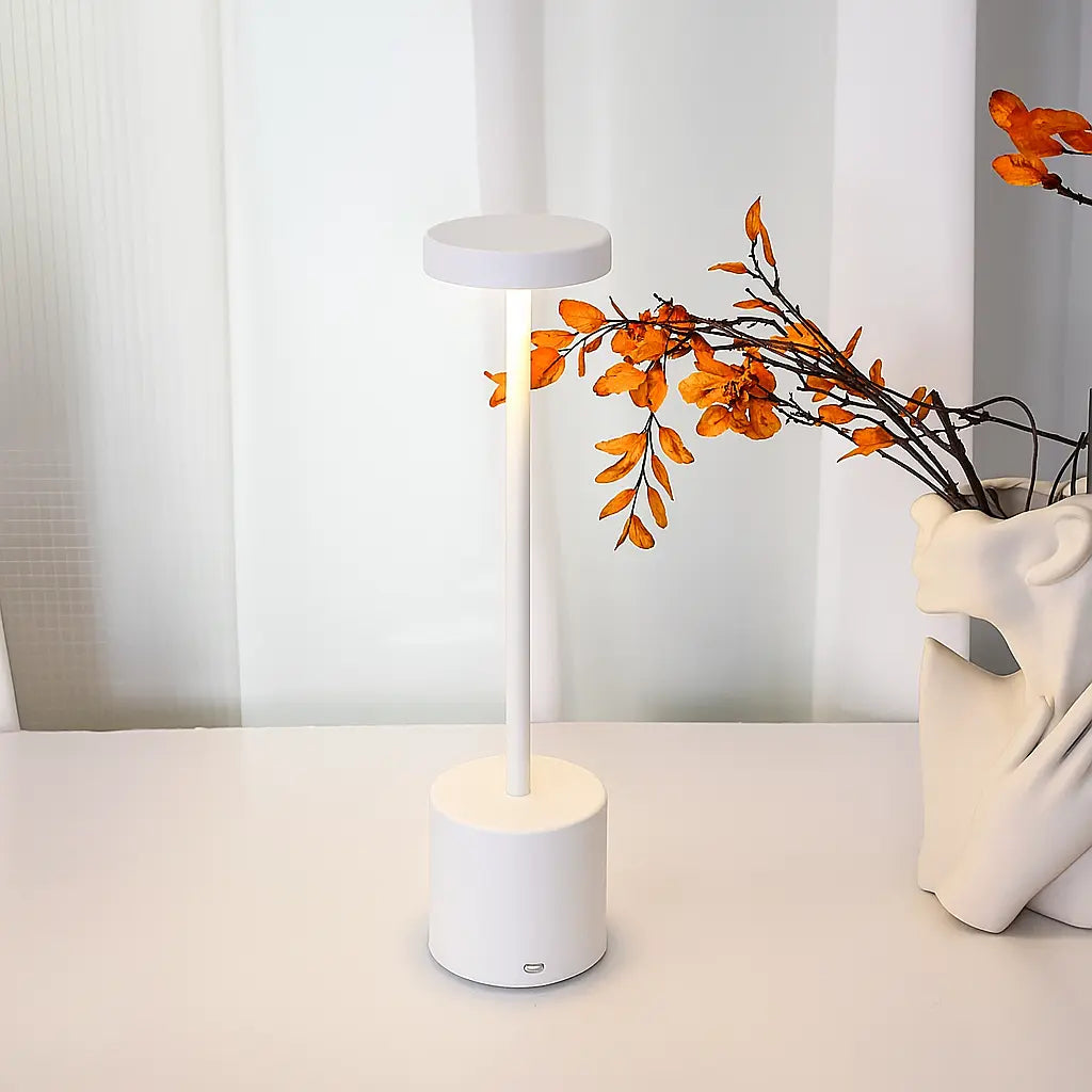 Wireless Vintage Table Lamp – Rechargeable Cordless Design with Dimmable...