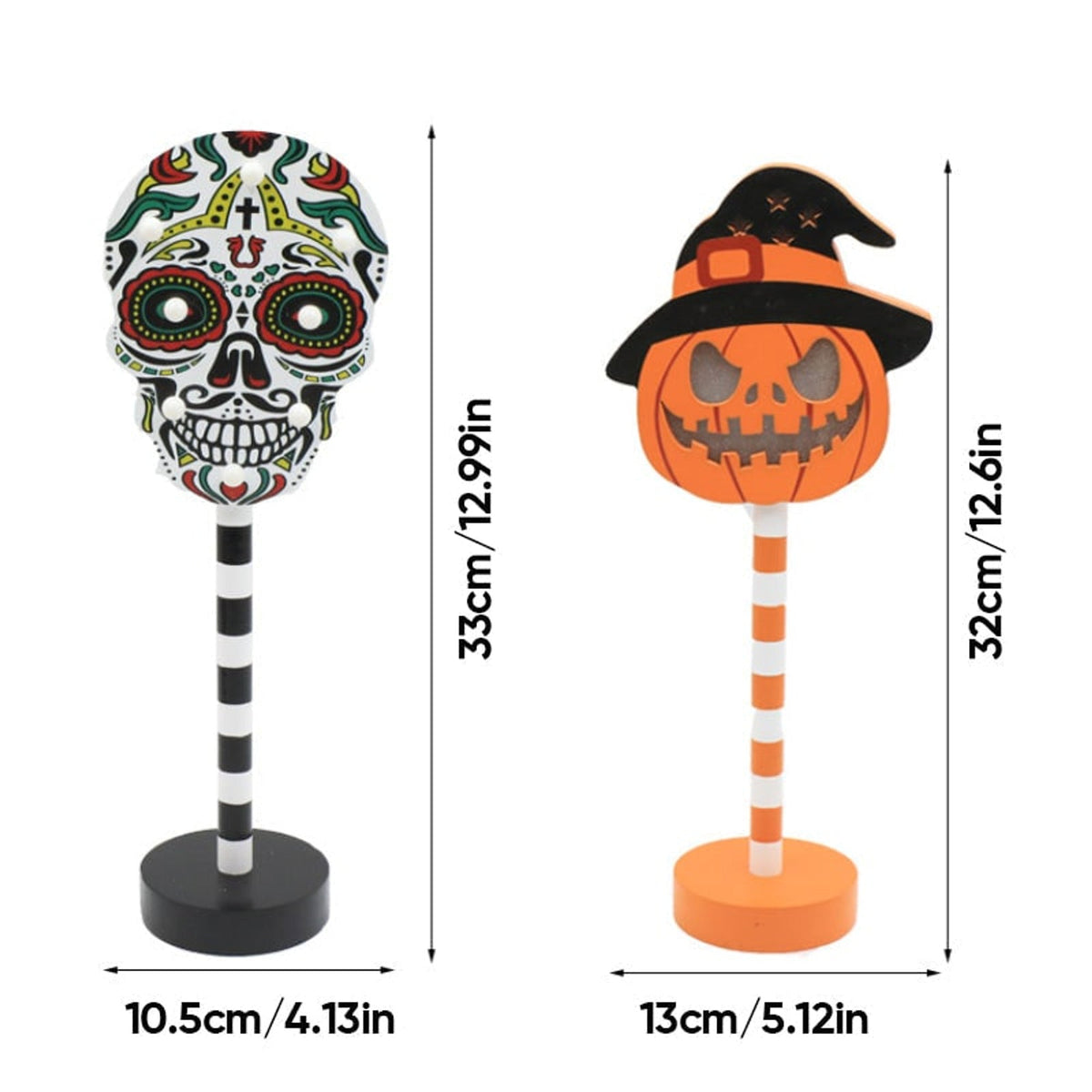 Halloween LED Lights Decorations Ghost Pumpkin Table Decor Party Themed