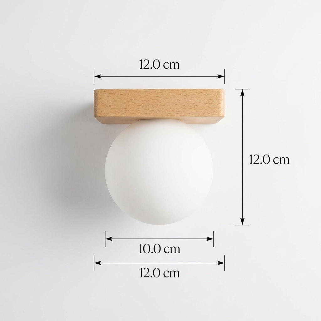 Nordic Glass Globe Wall Sconce LED 1-Light
