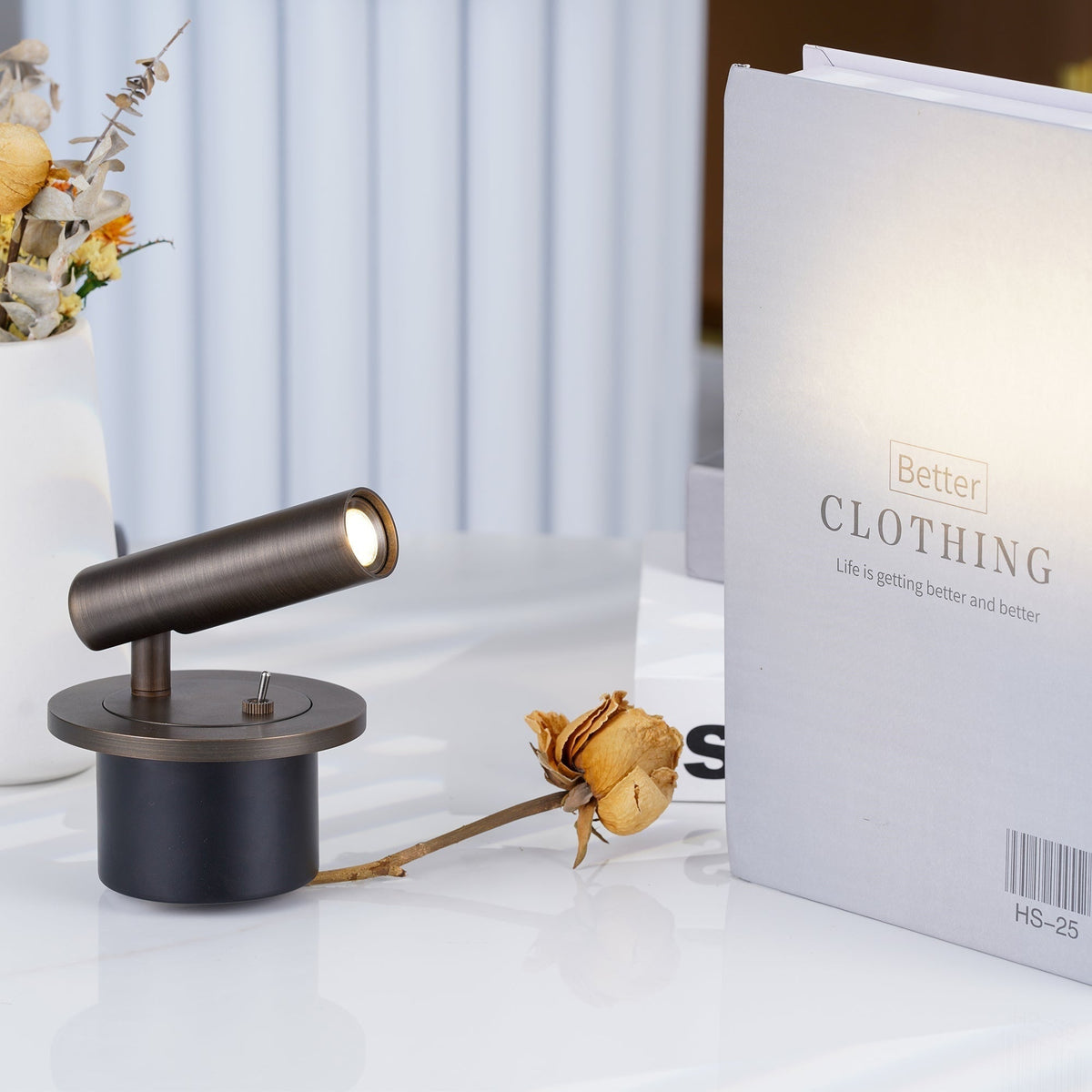 LED Wall Light Lamp For Reading Contemporary Mounted Metal