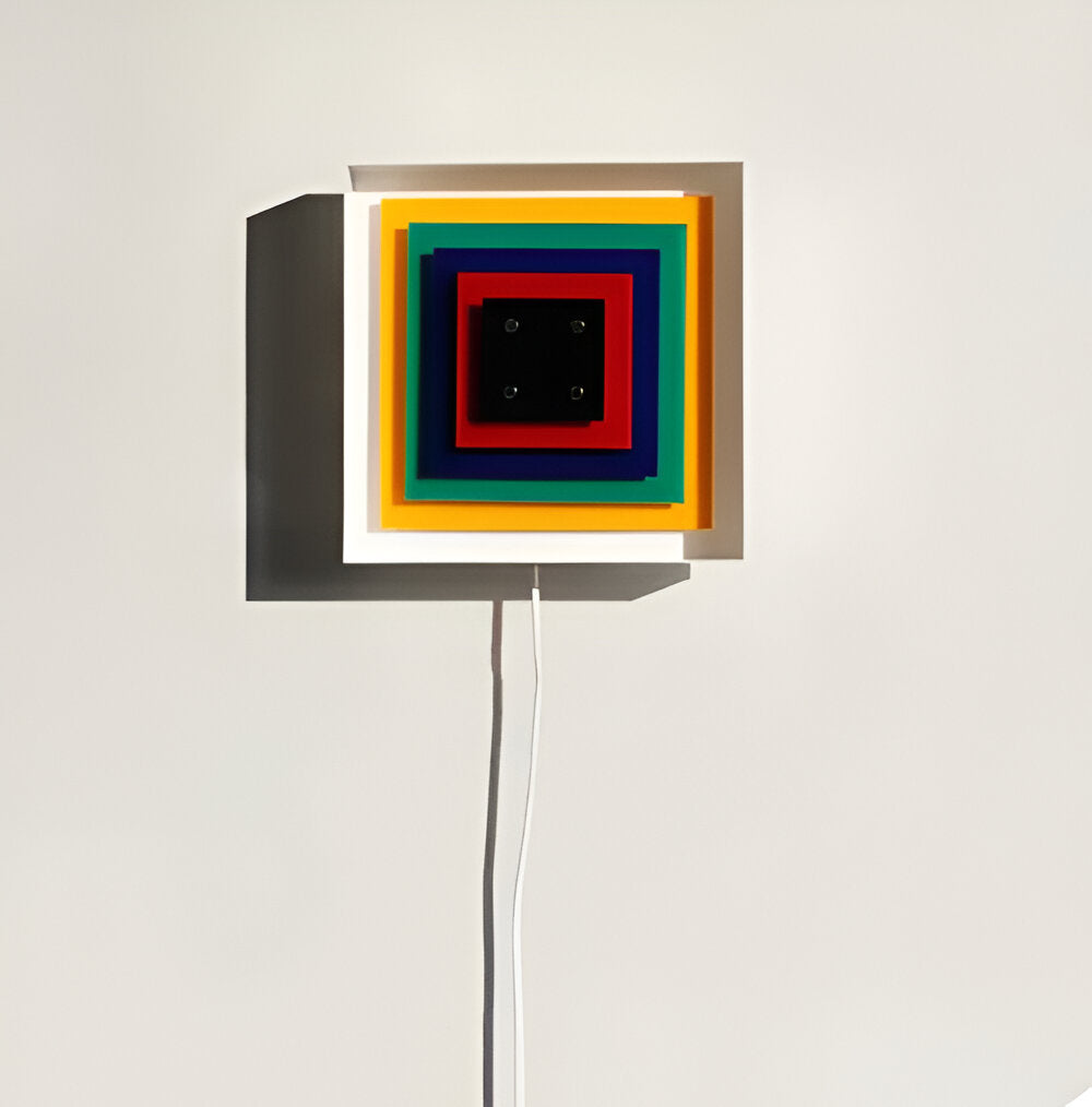 Memphis Bauhaus-Inspired Square Wall Sconce LED 1-Light