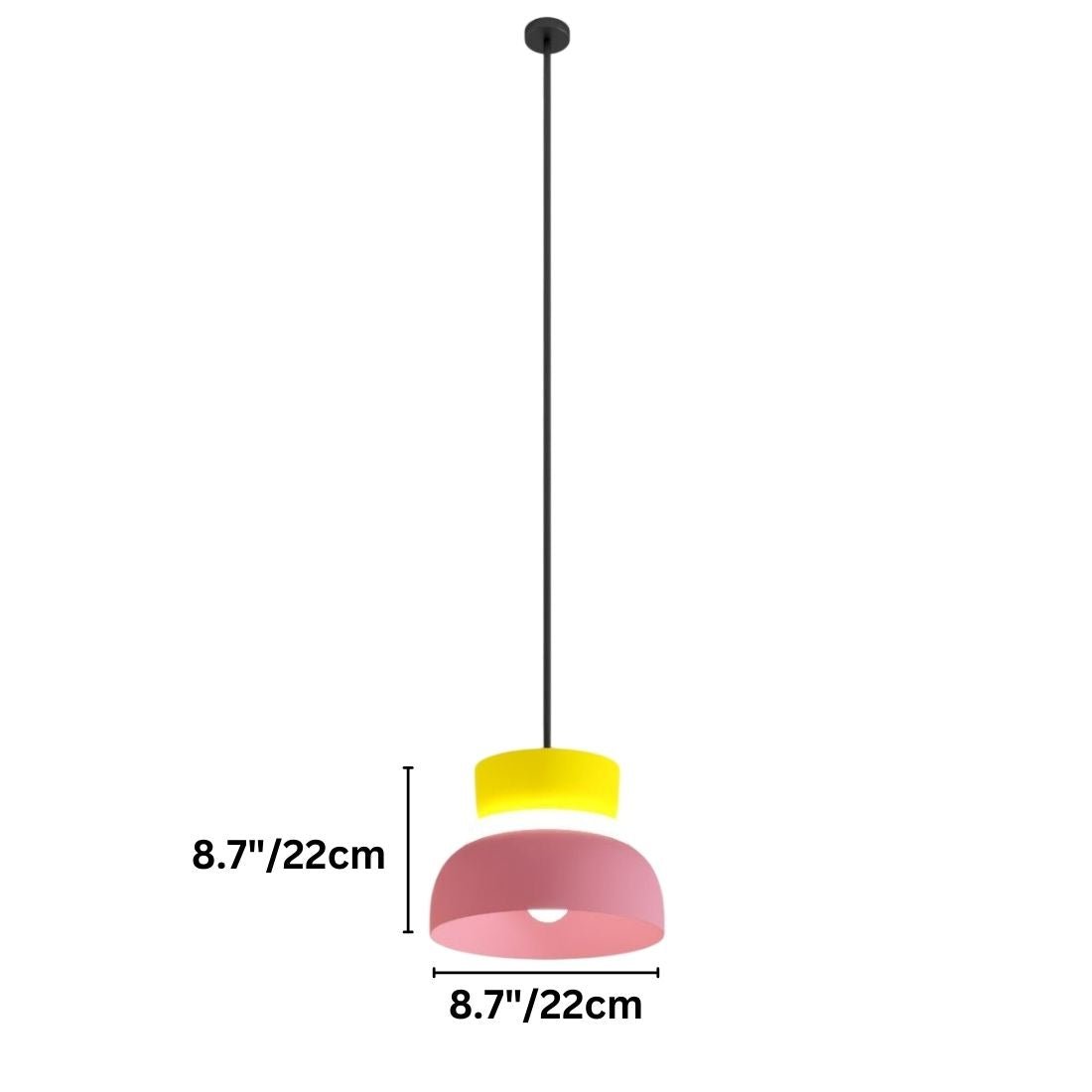 Modern Aluminium Dome Acrylic Pendant Light 1-Light