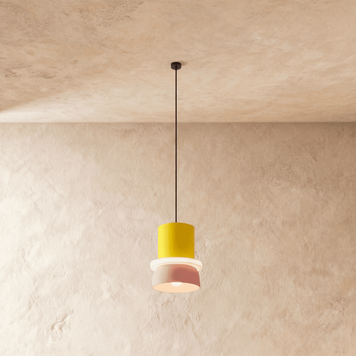 Modern Aluminium Dome Acrylic Pendant Light 1-Light