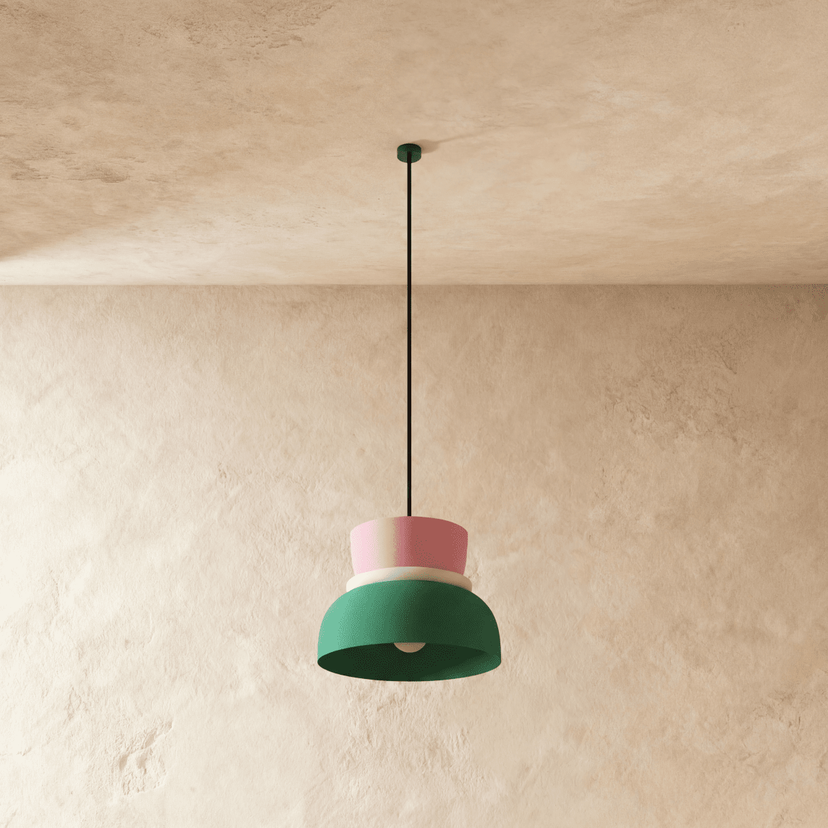 Modern Aluminium Dome Acrylic Pendant Light 1-Light