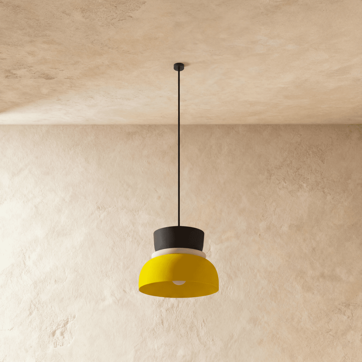 Modern Aluminium Dome Acrylic Pendant Light 1-Light