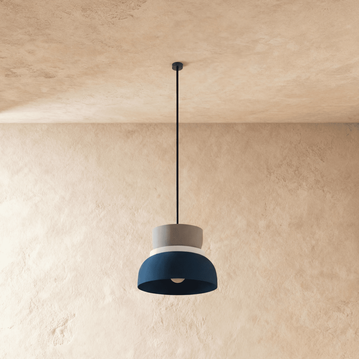 Modern Aluminium Dome Acrylic Pendant Light 1-Light