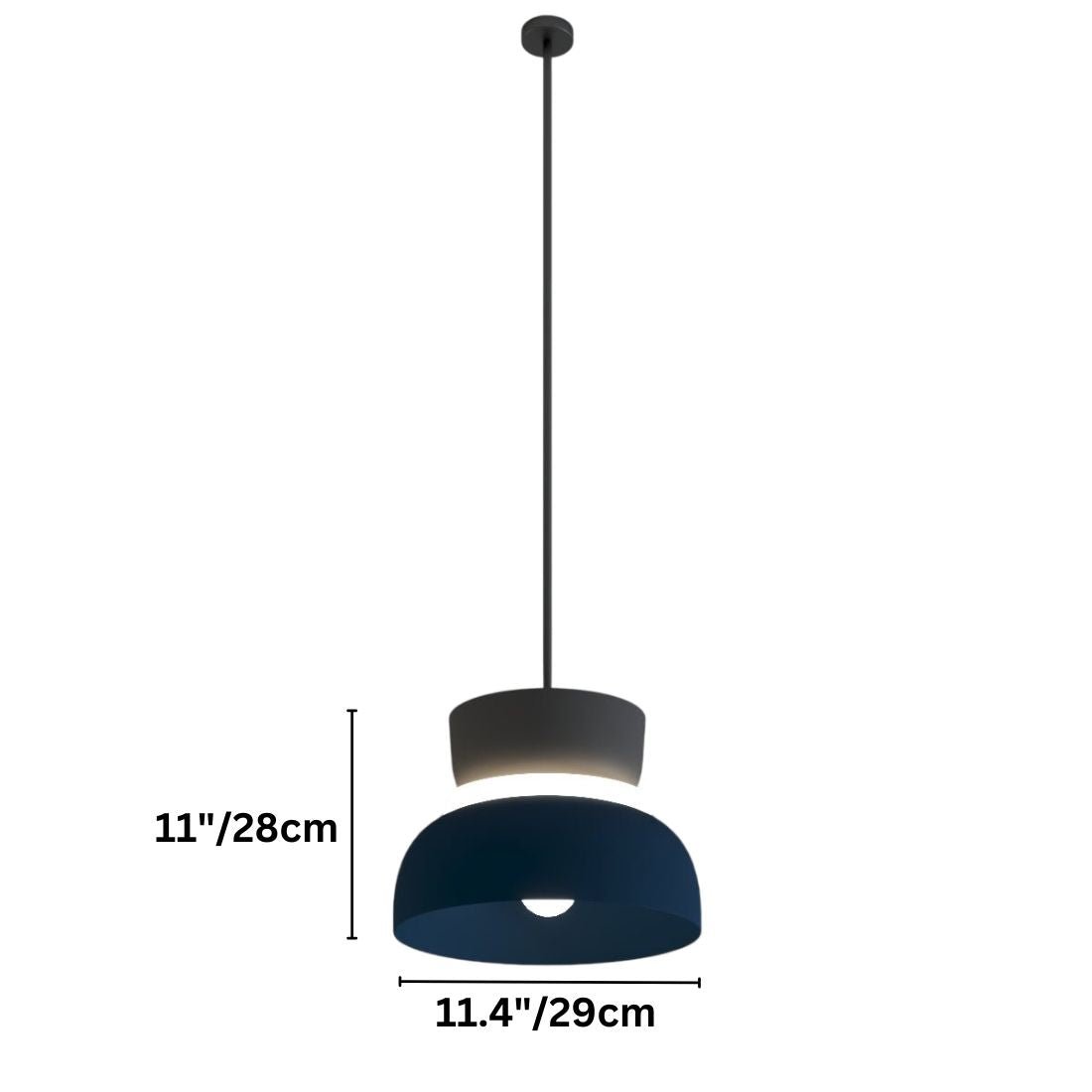 Modern Aluminium Dome Acrylic Pendant Light 1-Light