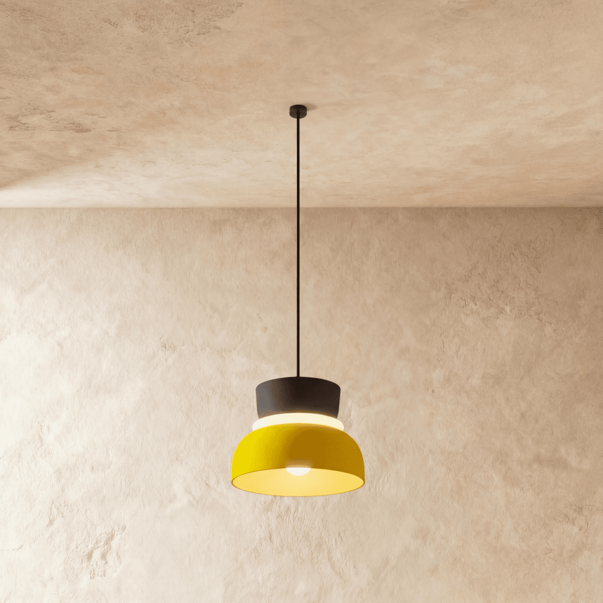 Modern Aluminium Dome Acrylic Pendant Light 1-Light