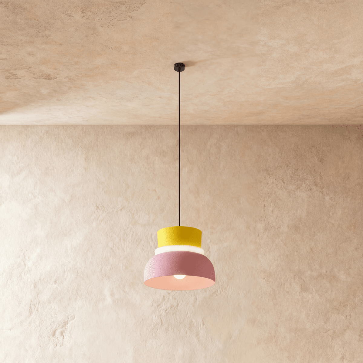 Modern Aluminium Dome Acrylic Pendant Light 1-Light