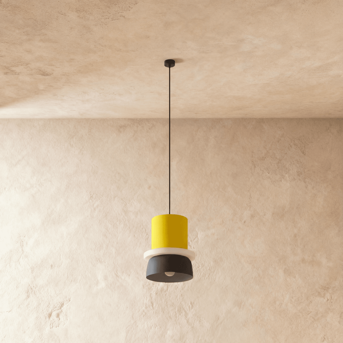 Modern Aluminium Dome Acrylic Pendant Light 1-Light