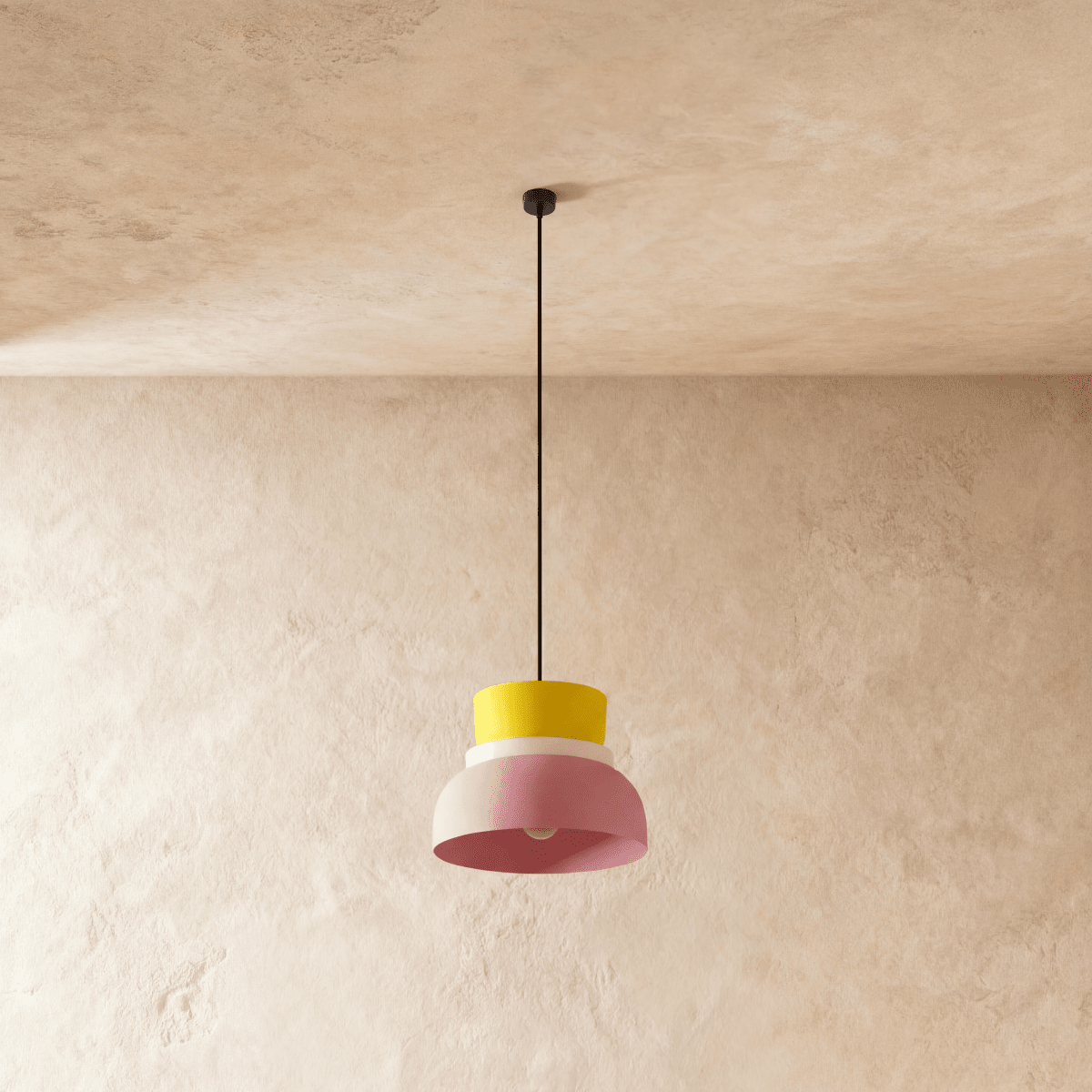 Modern Aluminium Dome Acrylic Pendant Light 1-Light